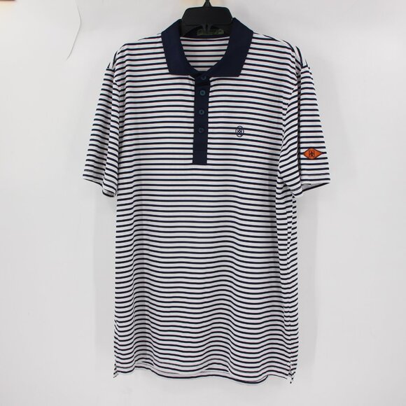 G/FORE Polo Shirt Men’s XL Short Sleeve Striped Golf Performance lightweight - Picture 2 of 12